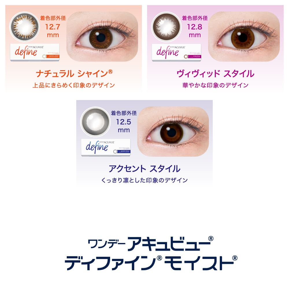 ワンデーアキュビューディファインモイスト装着写真続き